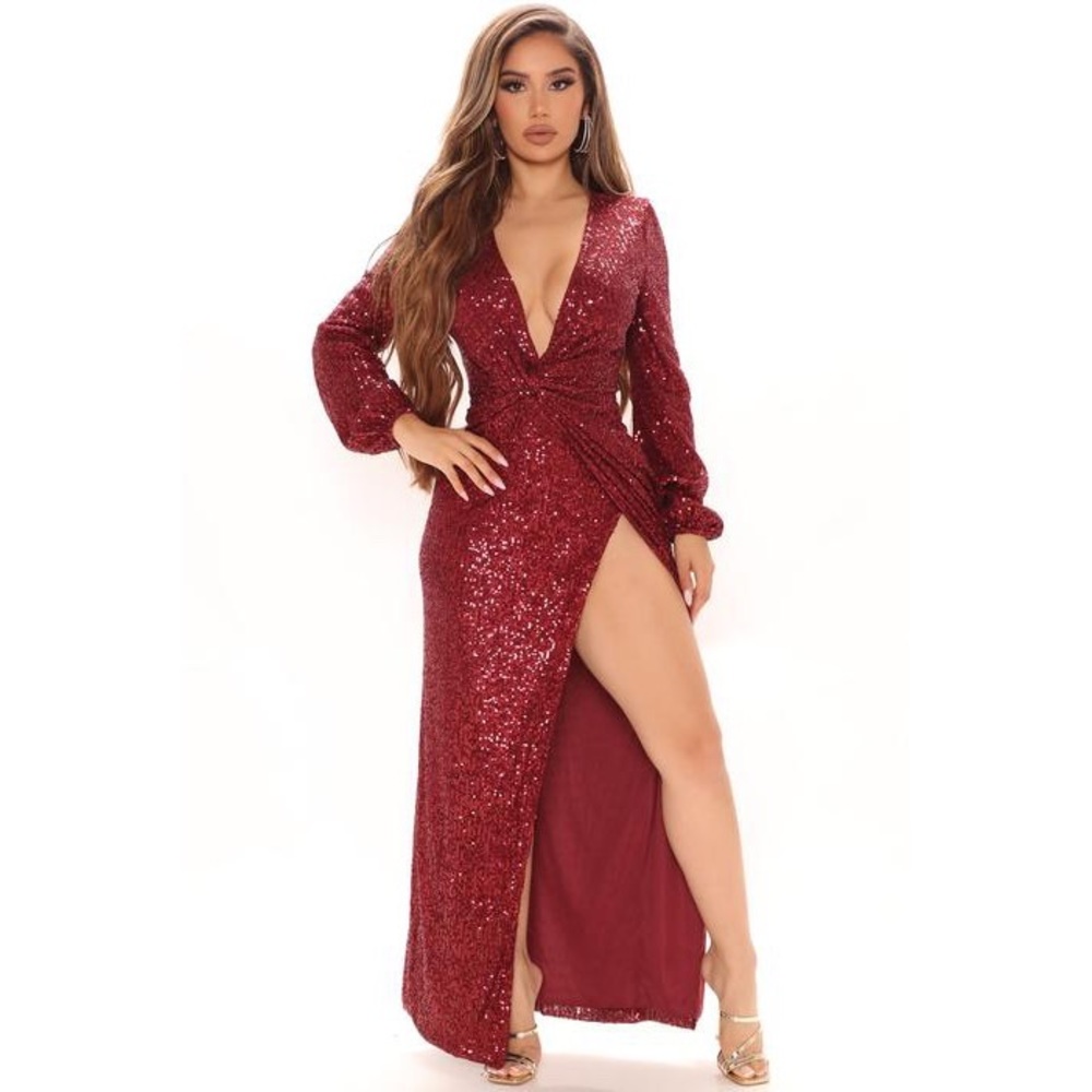 Fashion Nova Sequins Maxi Dress